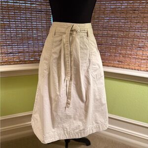 Casual Gap Khaki Skirt with Belted Waist